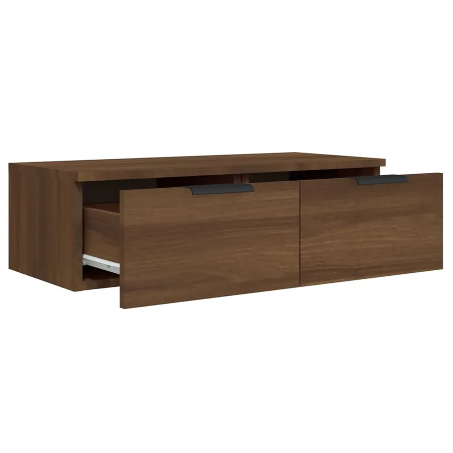 Armoires murales 2pcs Chêne marron 68x30x20cm Bois d'ingénierie - 8
