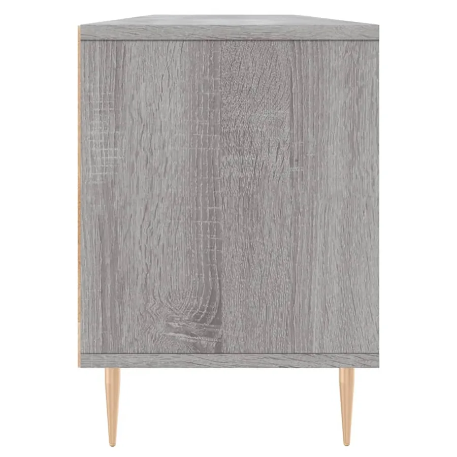 Meuble TV sonoma gris 150x30x44,5 cm bois d'ingénierie - 7