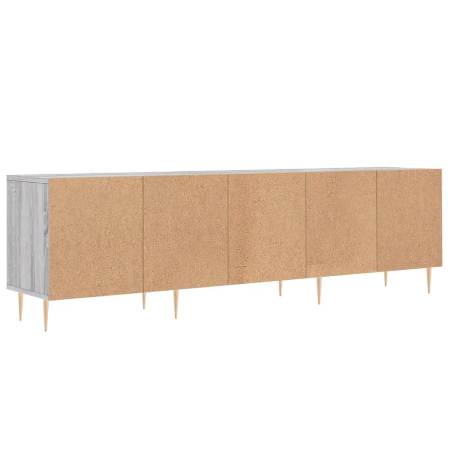 Meuble TV sonoma gris 150x30x44,5 cm bois d'ingénierie - 8