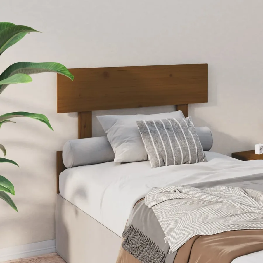 Tête de lit Marron miel 103,5x3x81 cm Bois massif de pin - 4