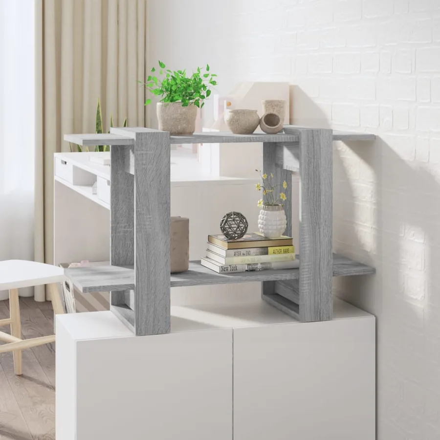 Bibliothèque/Séparateur de pièce Sonoma gris 80x30x51 cm