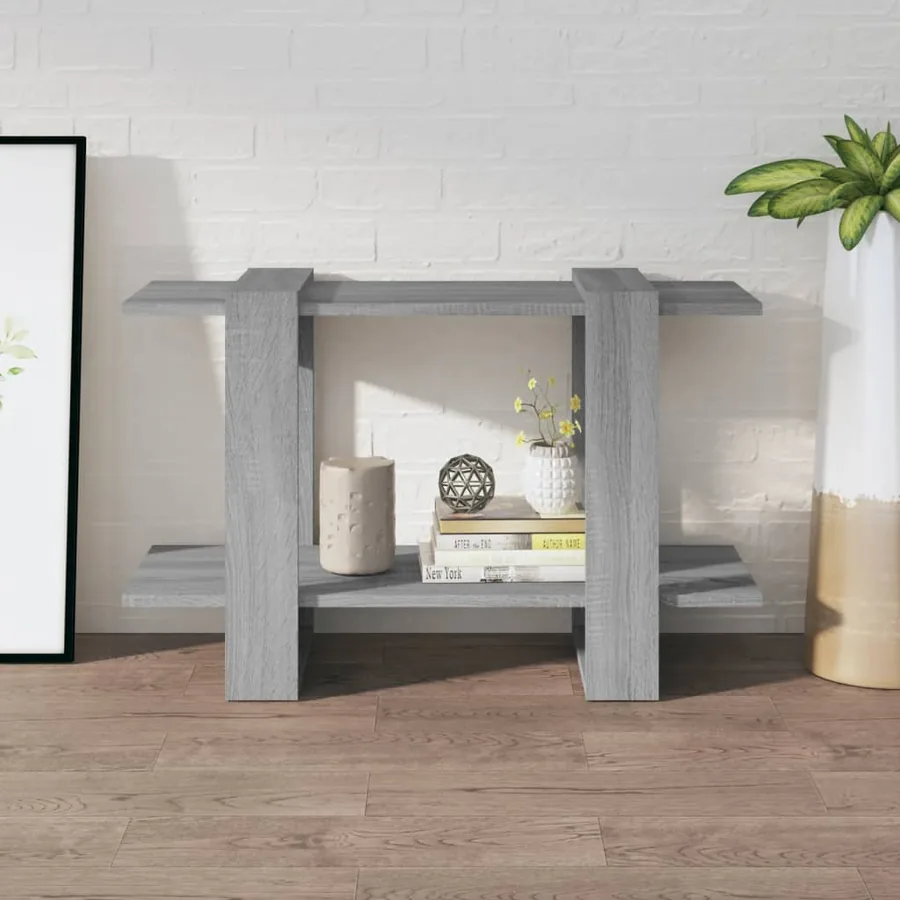 Bibliothèque/Séparateur de pièce Sonoma gris 80x30x51 cm - 3