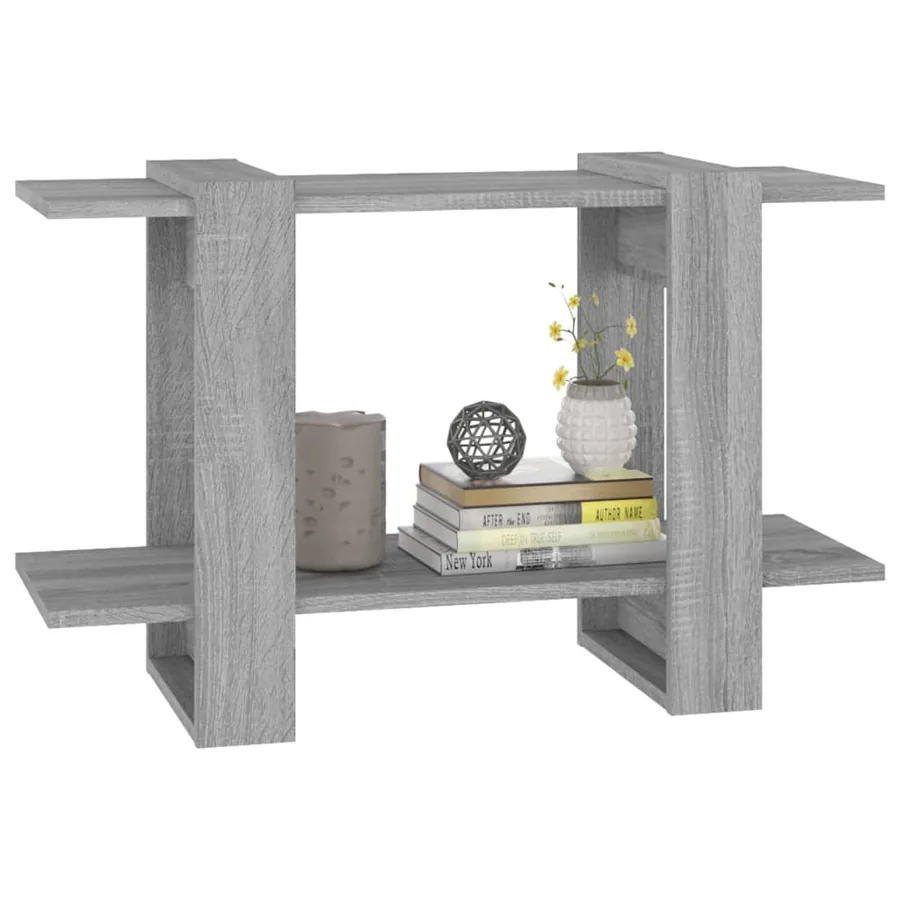 Bibliothèque/Séparateur de pièce Sonoma gris 80x30x51 cm - 4