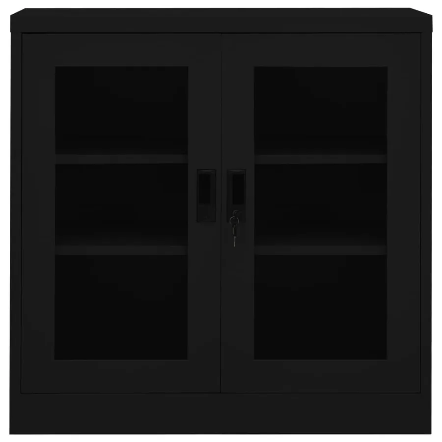 Armoire de bureau Noir 90x40x90 cm Acier - 2