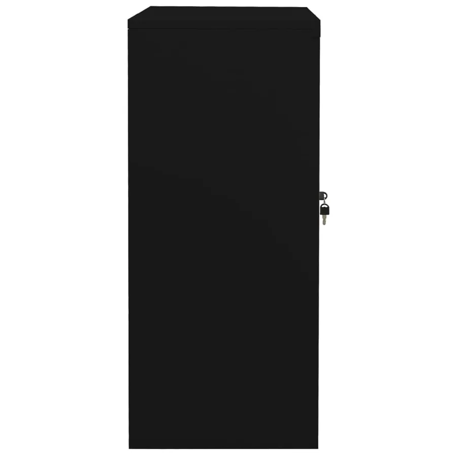 Armoire de bureau Noir 90x40x90 cm Acier - 3