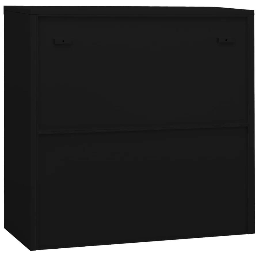 Armoire de bureau Noir 90x40x90 cm Acier - 4