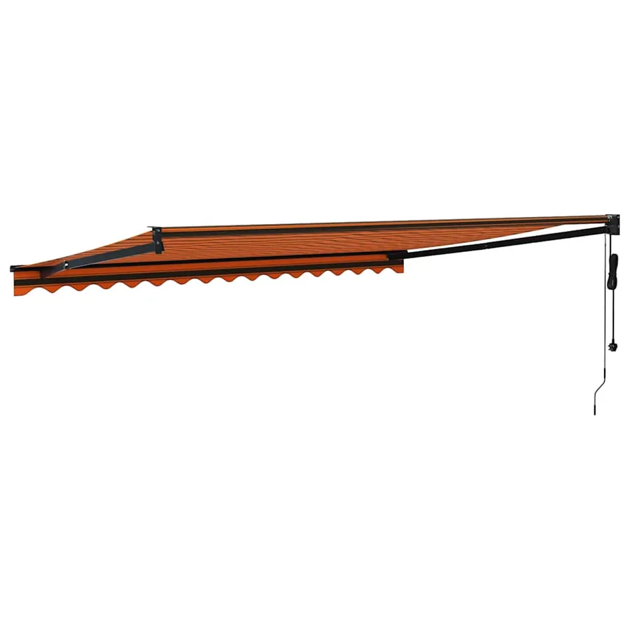 Auvent rétractable automatique orange et marron 4x3 m - 5
