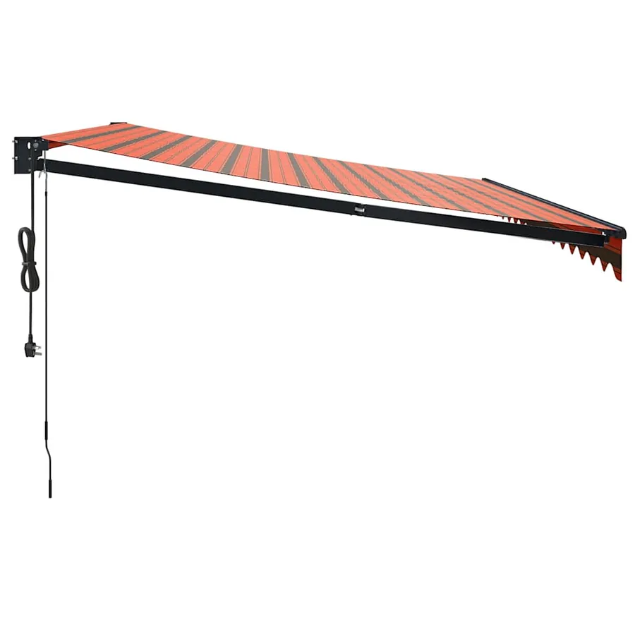 Auvent rétractable automatique orange et marron 4x3 m - 6