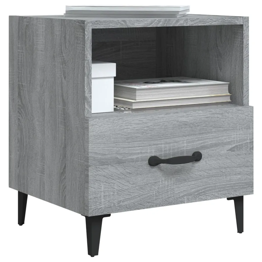 Tables de chevet 2 pcs Sonoma gris Bois d'ingénierie - 7