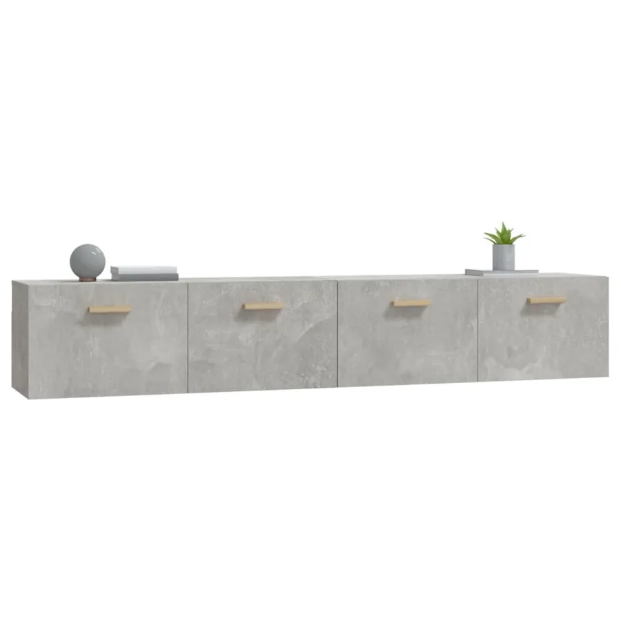 Armoires murales 2 pcs Gris béton 100x36,5x35 cm - 5