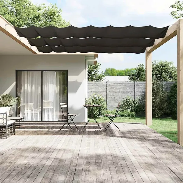 Auvent vertical Anthracite 140x600 cm Tissu oxford