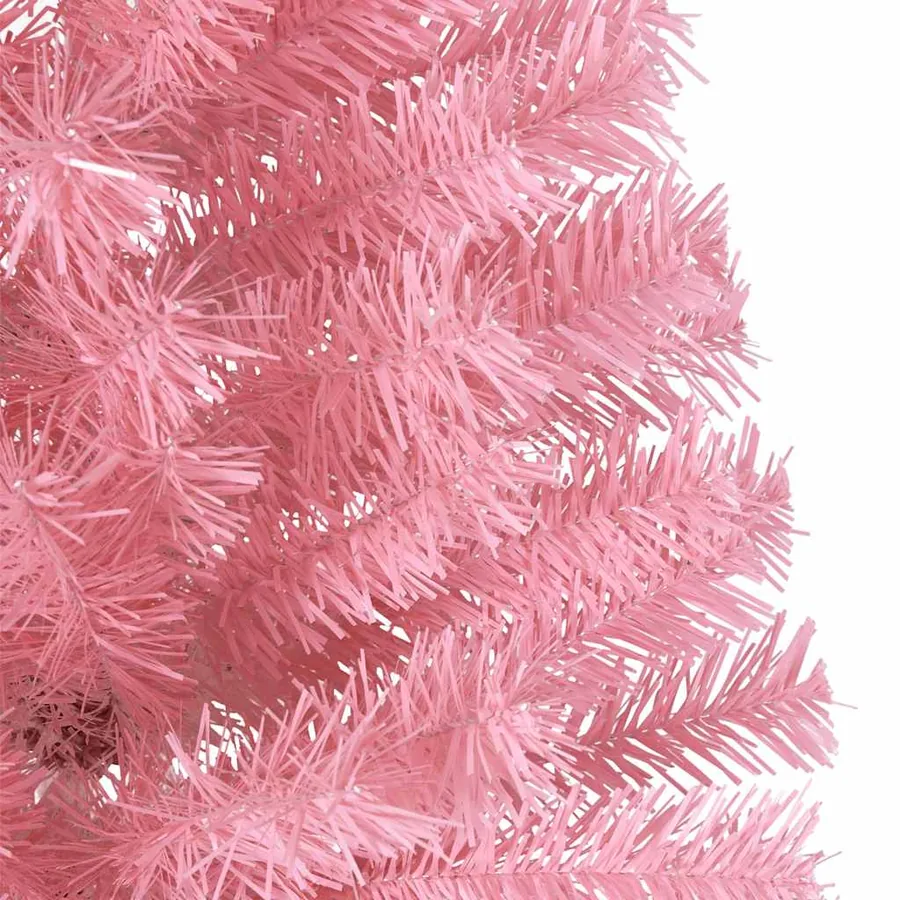 Demi sapin de Noël artificiel avec support Rose 180 cm PVC - 9