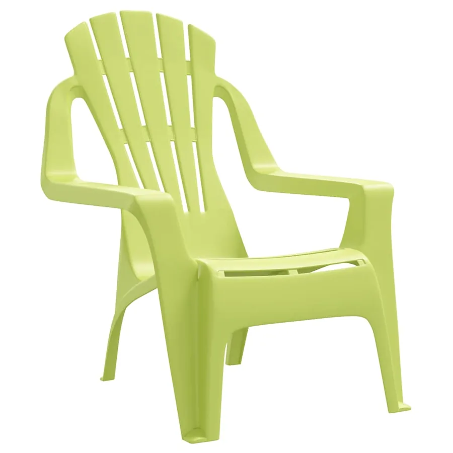 Chaises de jardin pour enfants lot de 2 vert 37x34x44 cm PP - 3