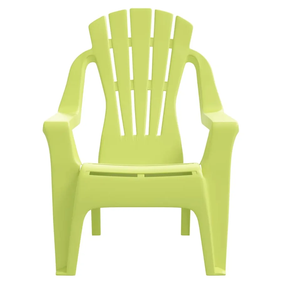 Chaises de jardin pour enfants lot de 2 vert 37x34x44 cm PP - 4