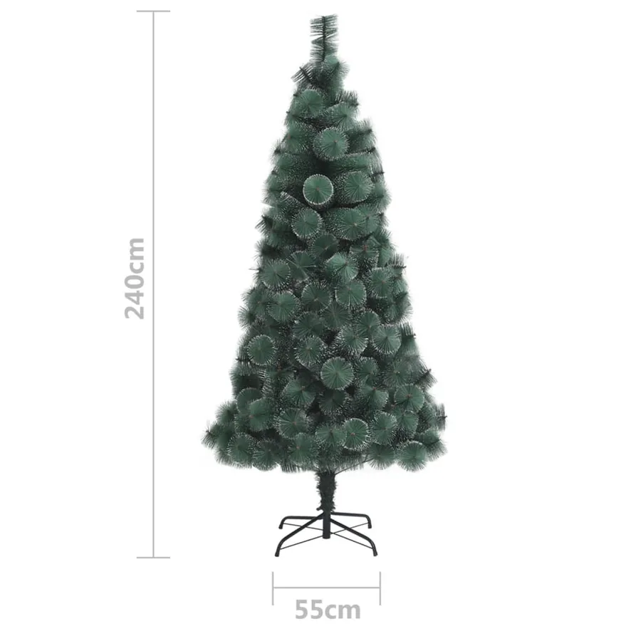 Sapin de Noël artificiel avec support Vert 240 cm PET - 7
