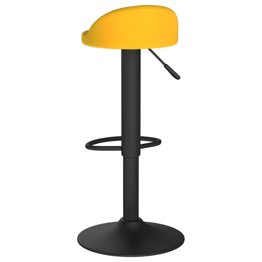 Tabourets de bar lot de 2 Jaune Velours - 6