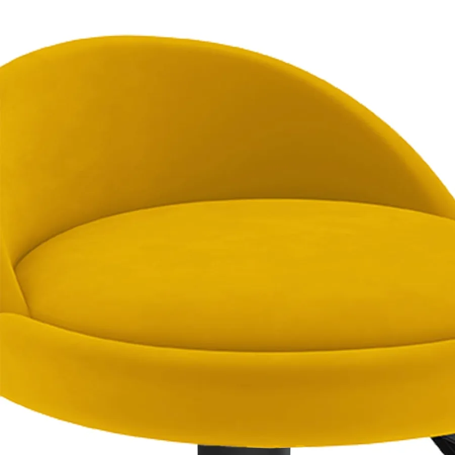 Tabourets de bar lot de 2 Jaune Velours - 8