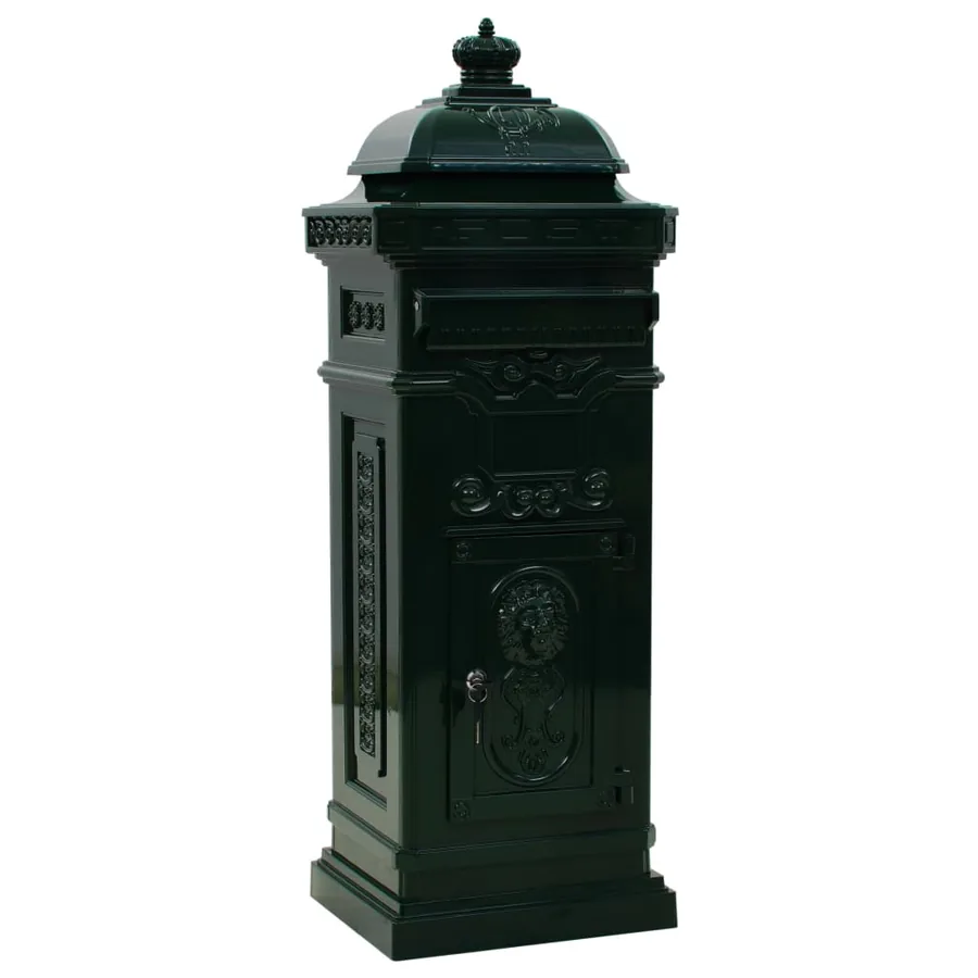 Boîte aux lettres à pilier Aluminium Vintage antirouille Vert - 2