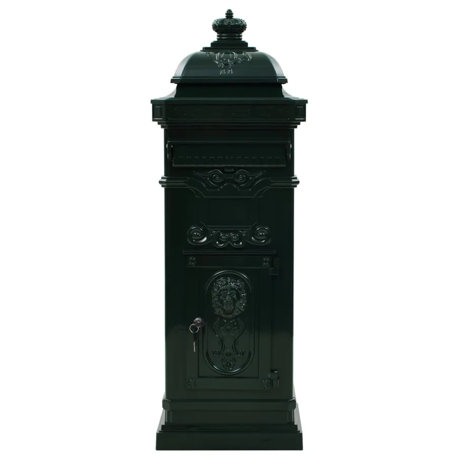 Boîte aux lettres à pilier Aluminium Vintage antirouille Vert - 3