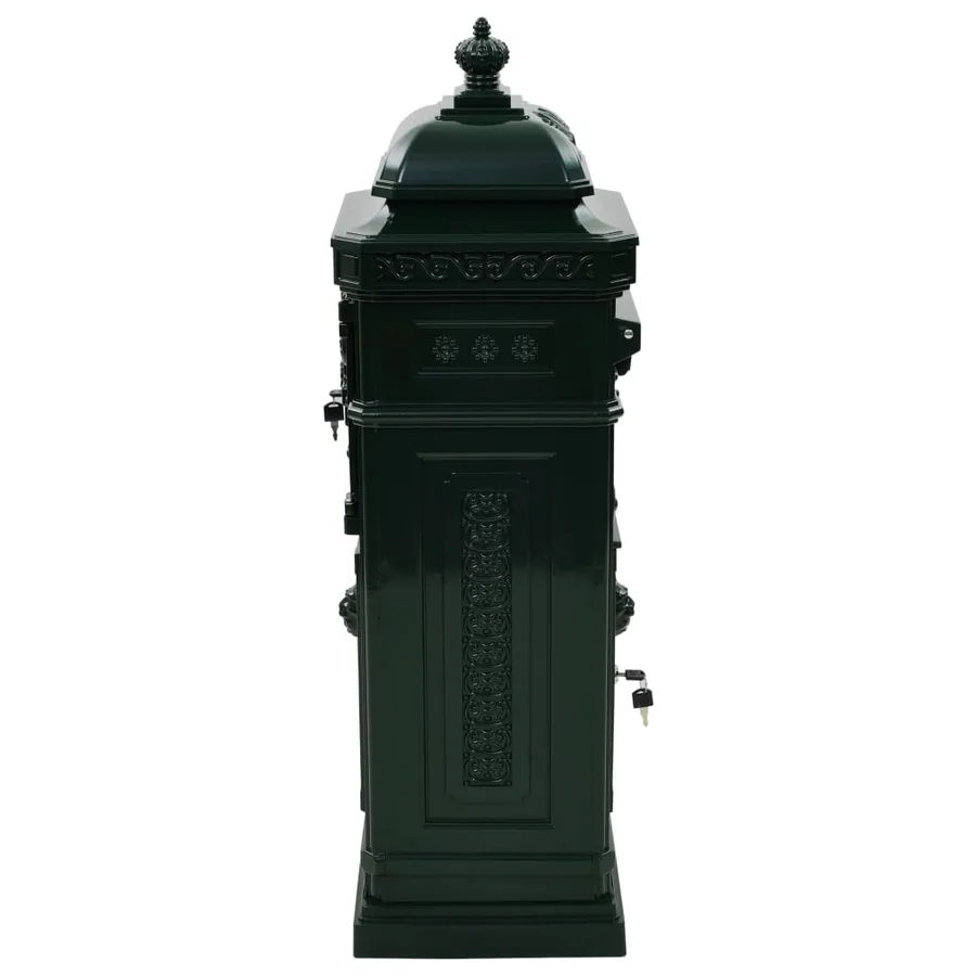Boîte aux lettres à pilier Aluminium Vintage antirouille Vert - 6
