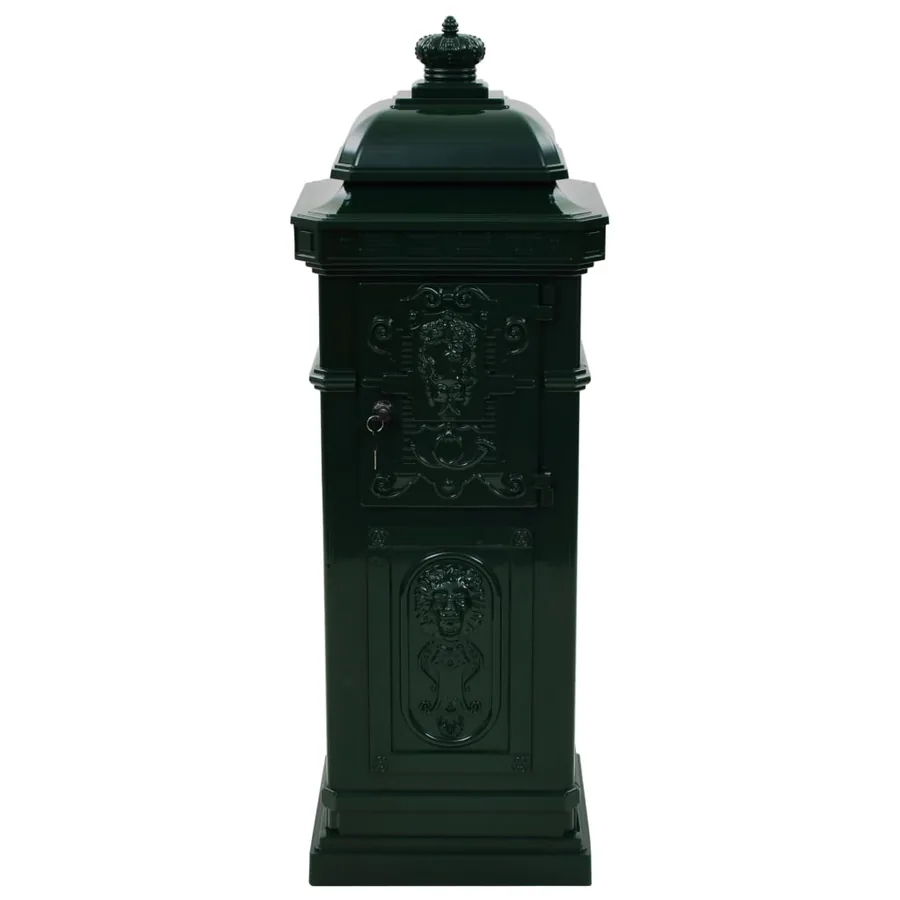 Boîte aux lettres à pilier Aluminium Vintage antirouille Vert - 8