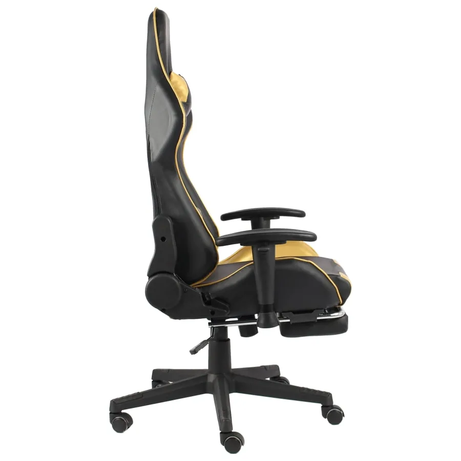 Chaise de jeu pivotante avec repose-pied Doré PVC - 3