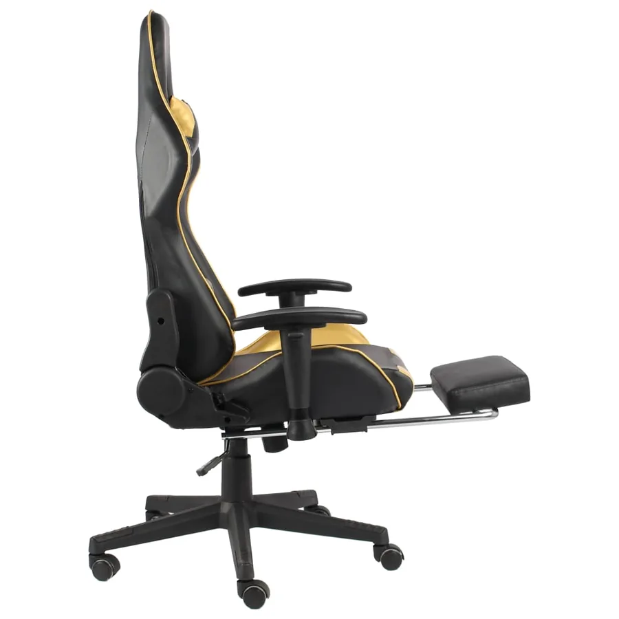 Chaise de jeu pivotante avec repose-pied Doré PVC - 5