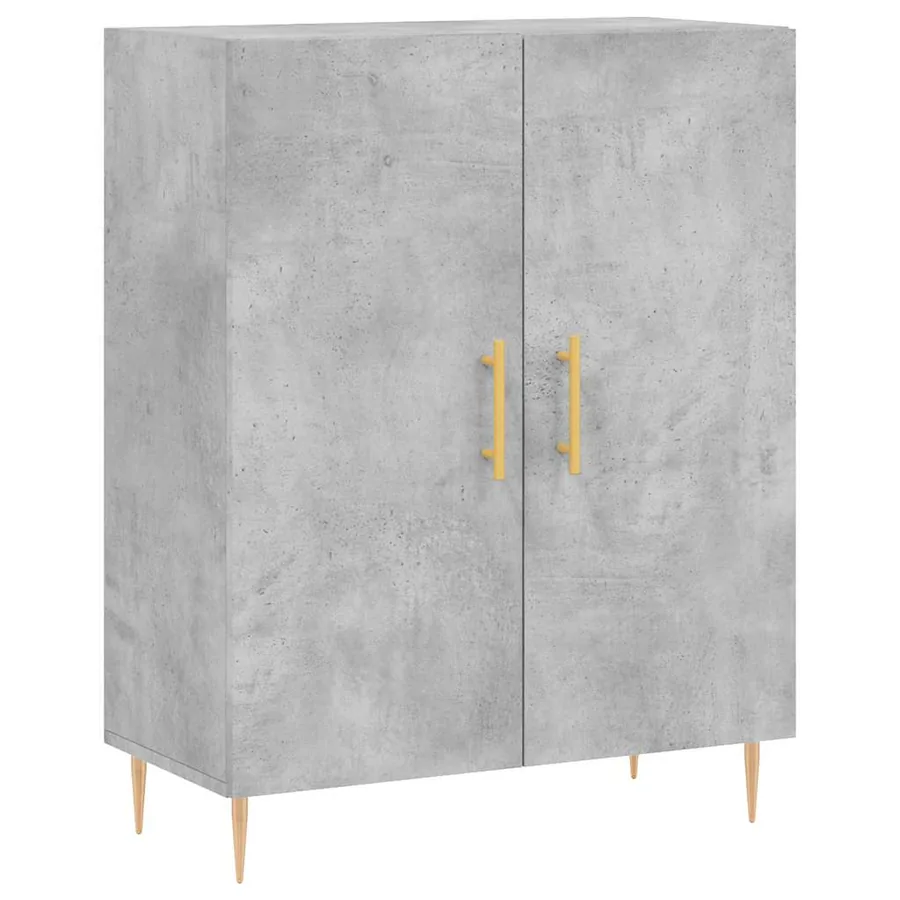 Buffet gris béton 69,5x34x90 cm bois d'ingénierie - 2
