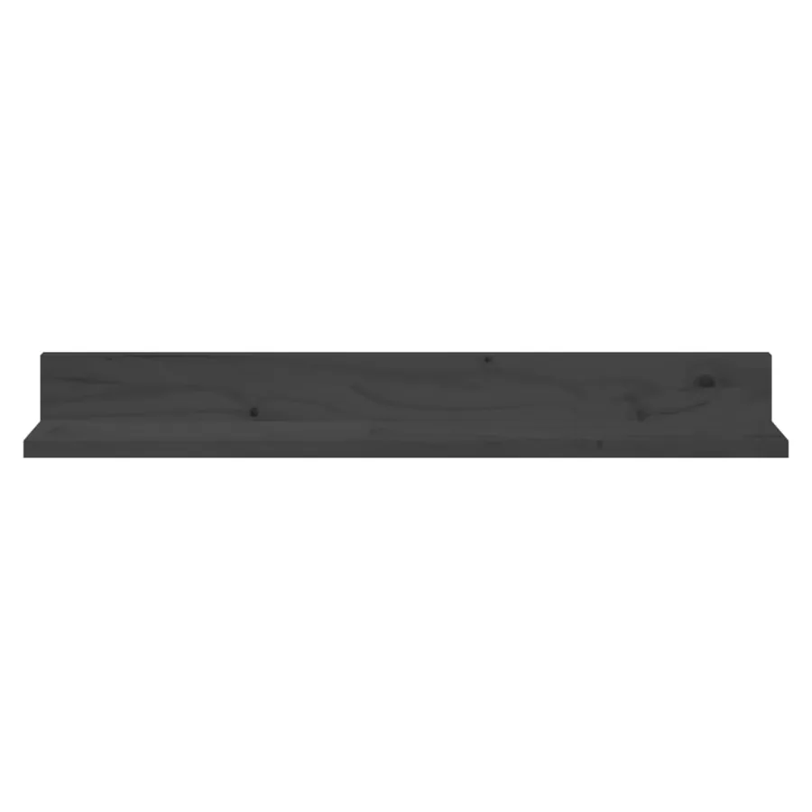 Étagères murales 2 pcs Gris 80x11x9 cm Bois de pin massif - 3