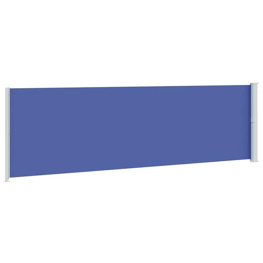 Auvent latéral rétractable de patio 180x600 cm Bleu - 6