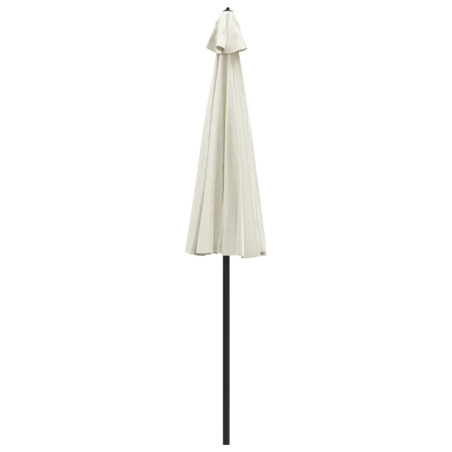 Parasol d'extérieur et mât avec aluminium 270 cm Blanc sable - 4