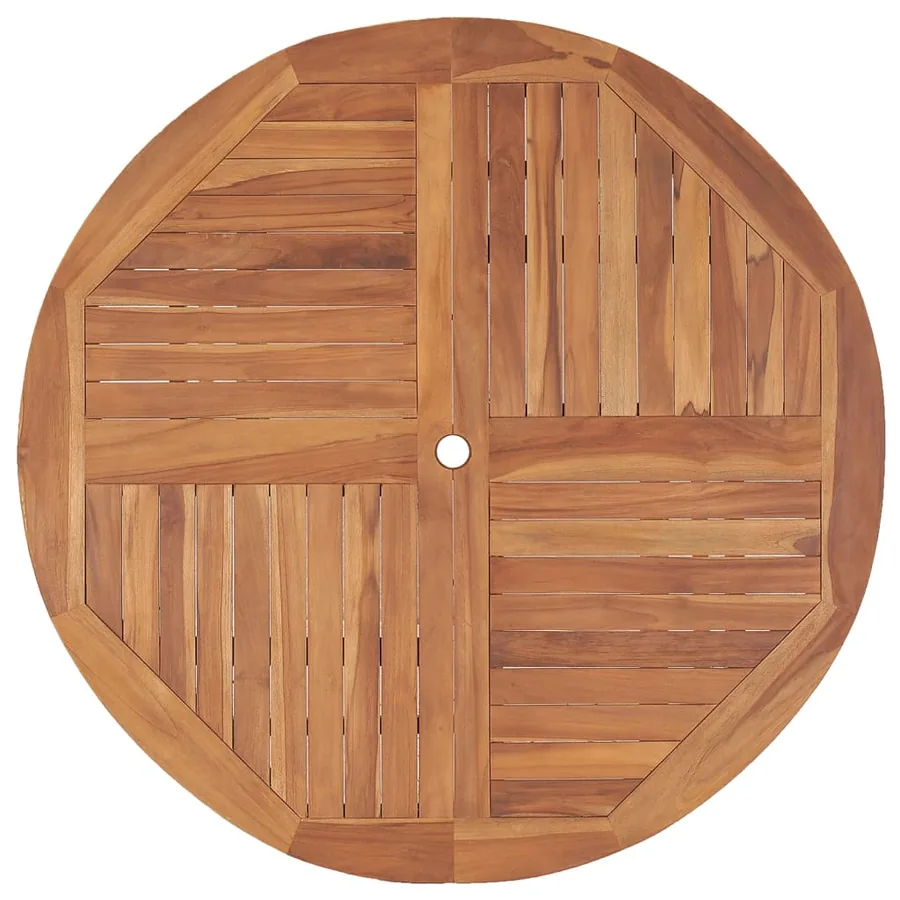 Table de salle à manger de jardin Ø110x75cm Bois massif de teck - 4