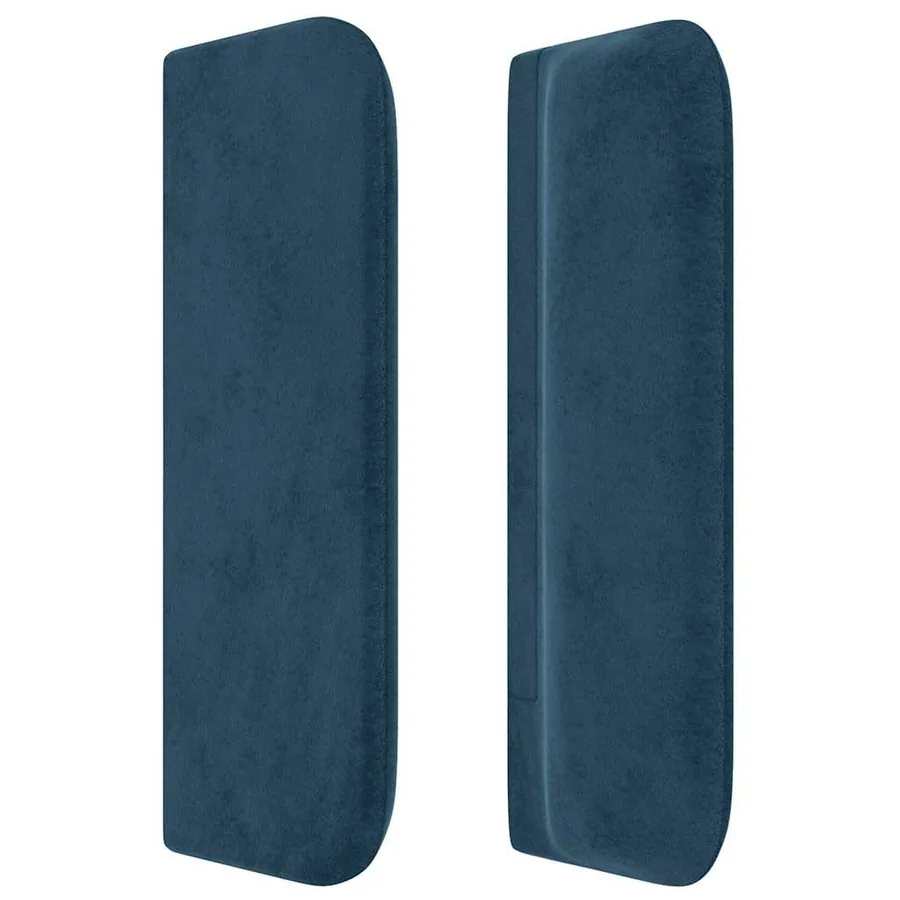 Tête de lit avec oreilles Bleu foncé 183x16x78/88 cm Velours - 4