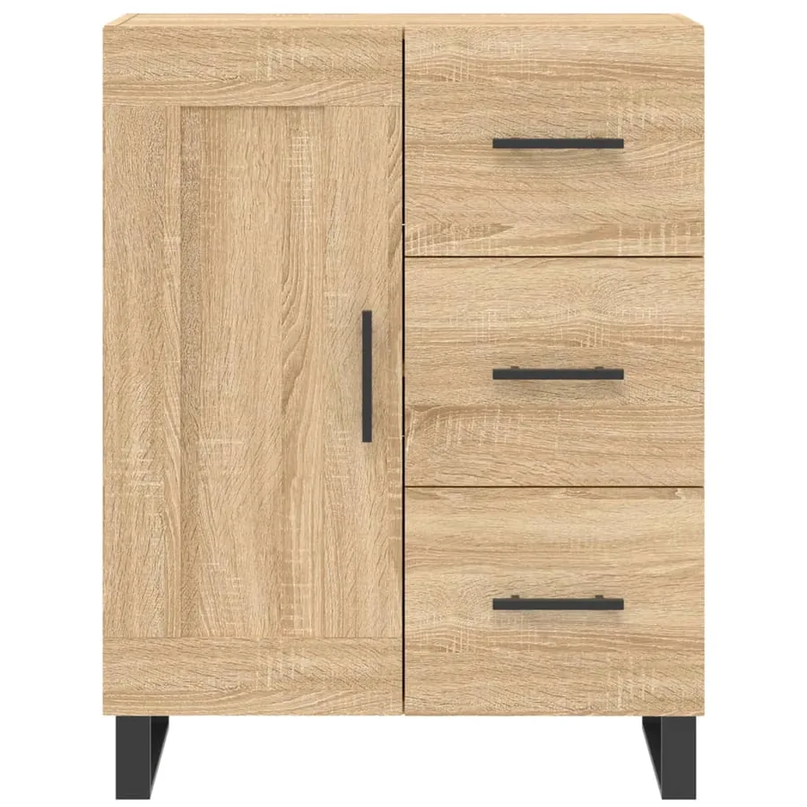 Buffet haut Chêne sonoma 69,5x34x180 cm Bois d'ingénierie - 8