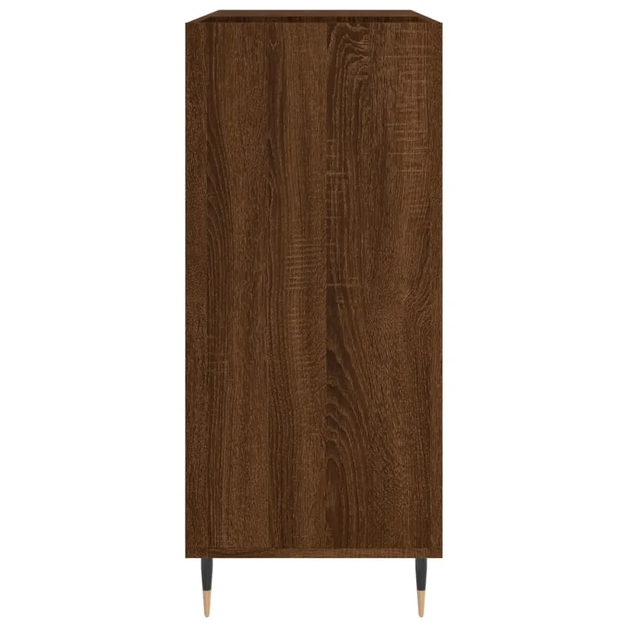 Armoire à disques chêne marron 84,5x38x89 cm bois d'ingénierie - 5
