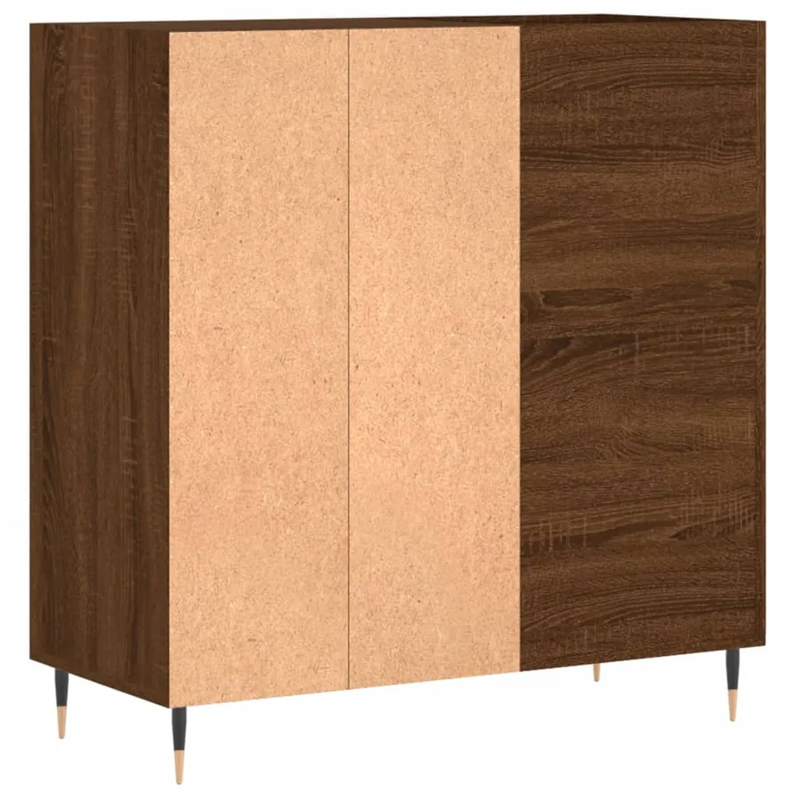 Armoire à disques chêne marron 84,5x38x89 cm bois d'ingénierie - 6