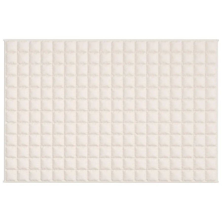 Couverture lestée Crème clair 120x180 cm 9 kg Tissu - 3