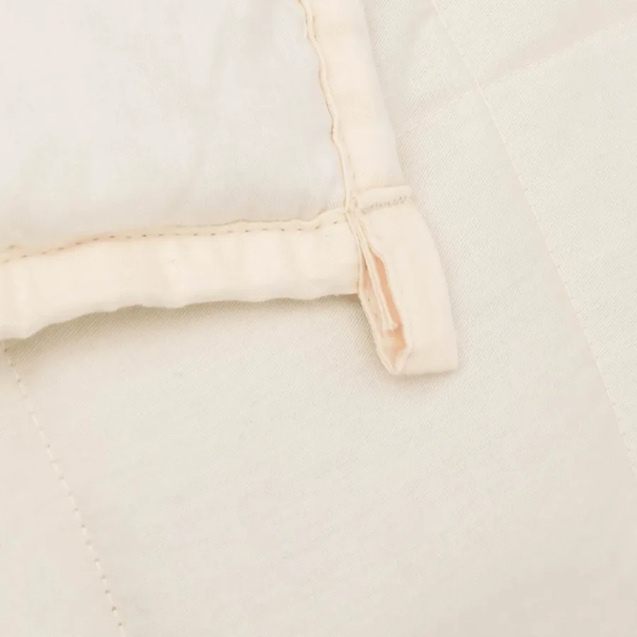 Couverture lestée Crème clair 120x180 cm 9 kg Tissu - 5