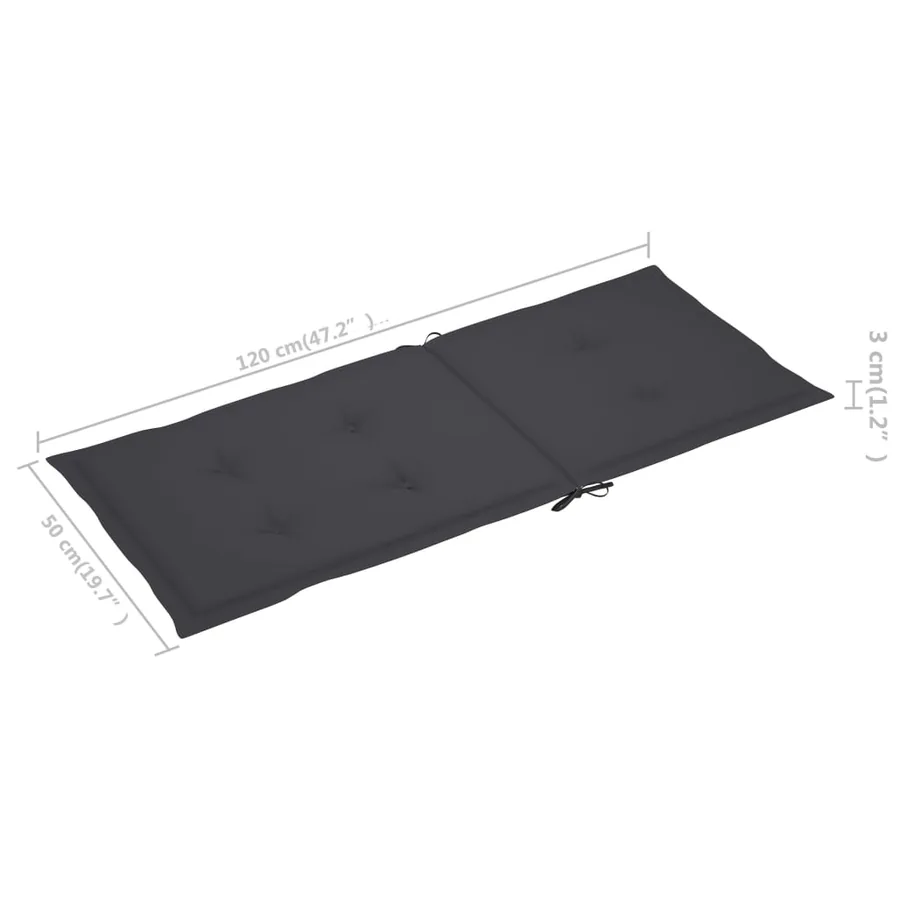 Chaises pliables de jardin lot de 6 avec coussins Bois d'acacia - 11