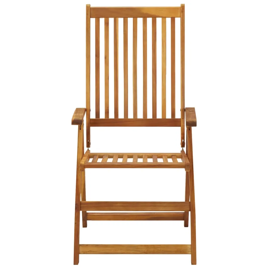 Chaises pliables de jardin lot de 6 avec coussins Bois d'acacia - 4