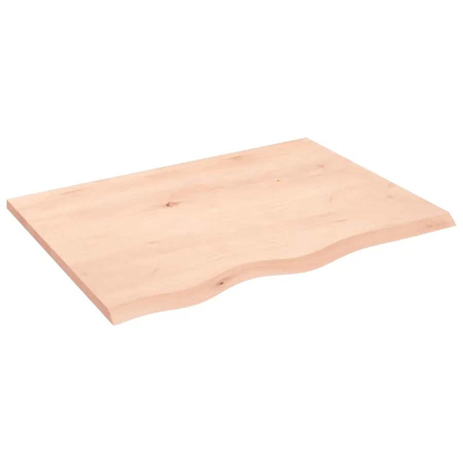 Étagère murale 80x60x2 cm bois de chêne massif non traité - 2