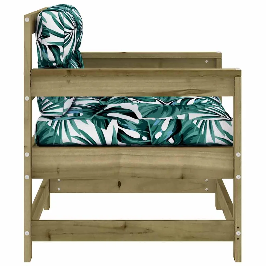 Chaises de jardin avec coussins lot de 2 bois de pin imprégné - 7