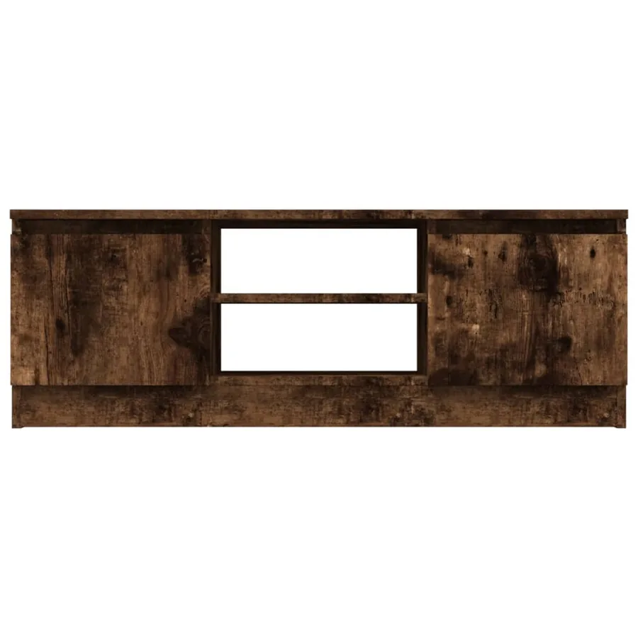 Meuble TV avec porte Chêne fumé 102x30x36 cm - 5