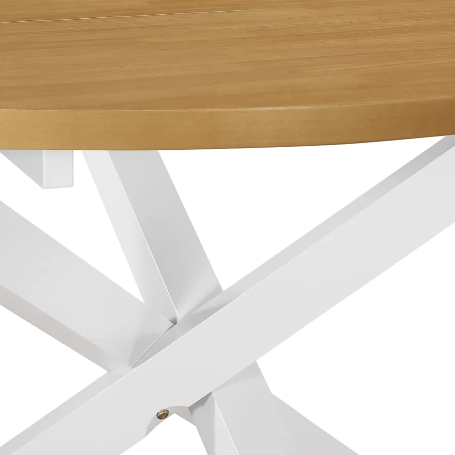 Mobilier de salle à manger 5 pcs MDF Blanc - 4