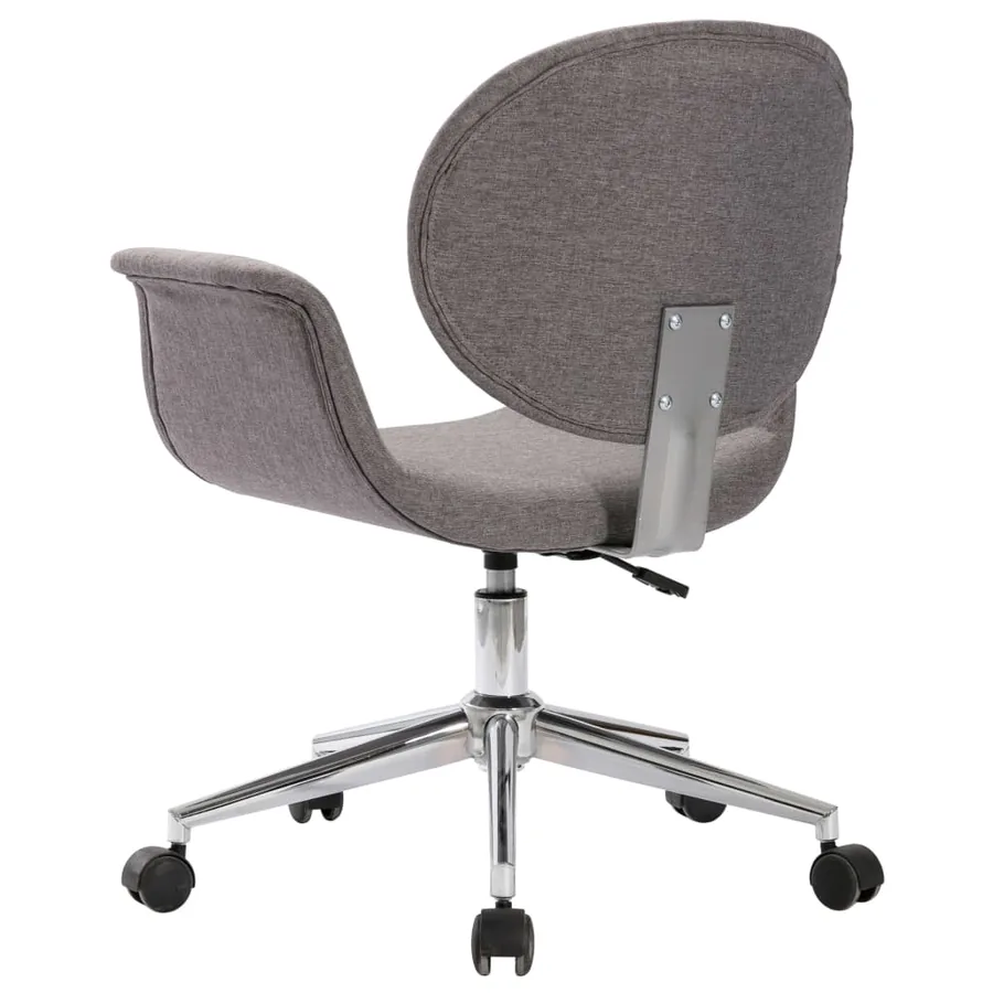 Chaise pivotante à manger Gris Tissu - 5