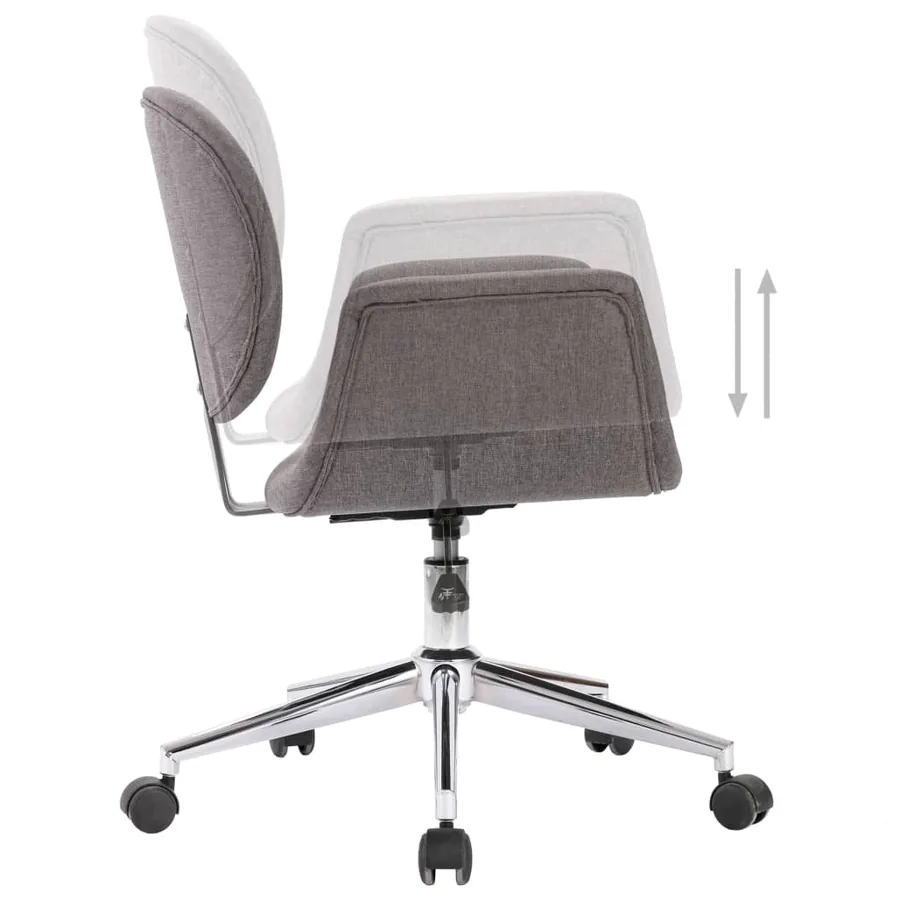 Chaise pivotante à manger Gris Tissu - 6