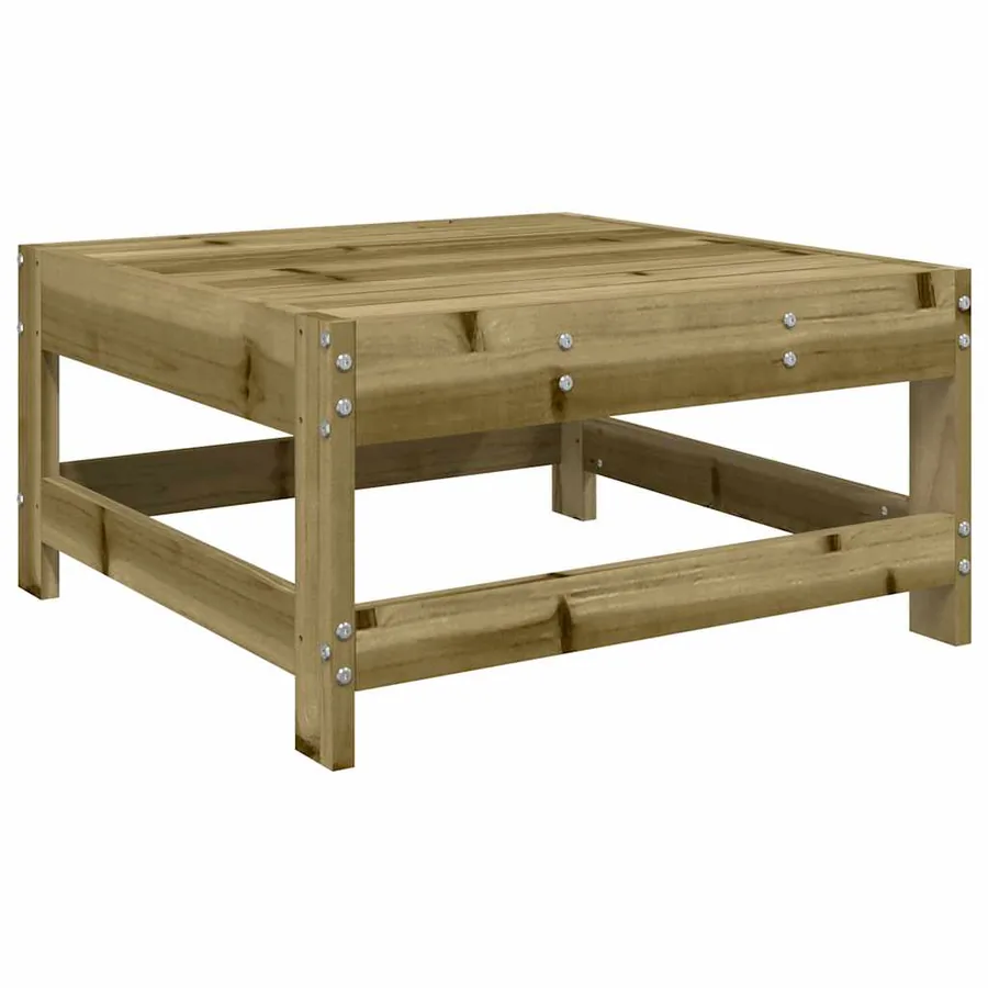 Repose-pied de jardin avec coussin bois de pin imprégné - 4