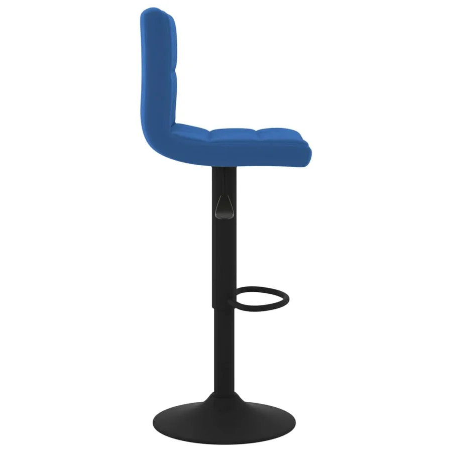Tabourets de bar lot de 2 bleu velours - 5