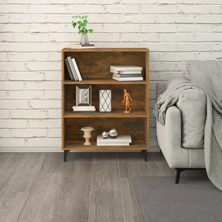 Buffet Chêne fumé 69,5x32,5x90 cm Bois d'ingénierie - 6