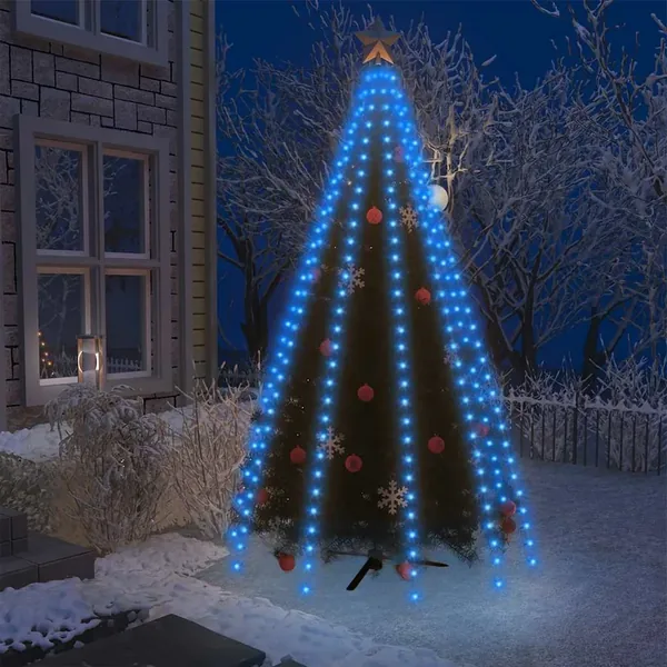 Guirlande lumineuse d'arbre de Noël 300 LED Bleu 300 cm